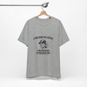 Old Man Snark grey cotton t-shirt with