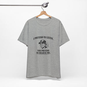 Old Man Snark grey cotton t-shirt with