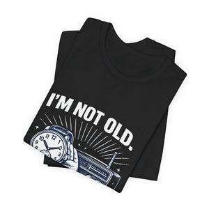Old Man Snark black cotton t-shirt with