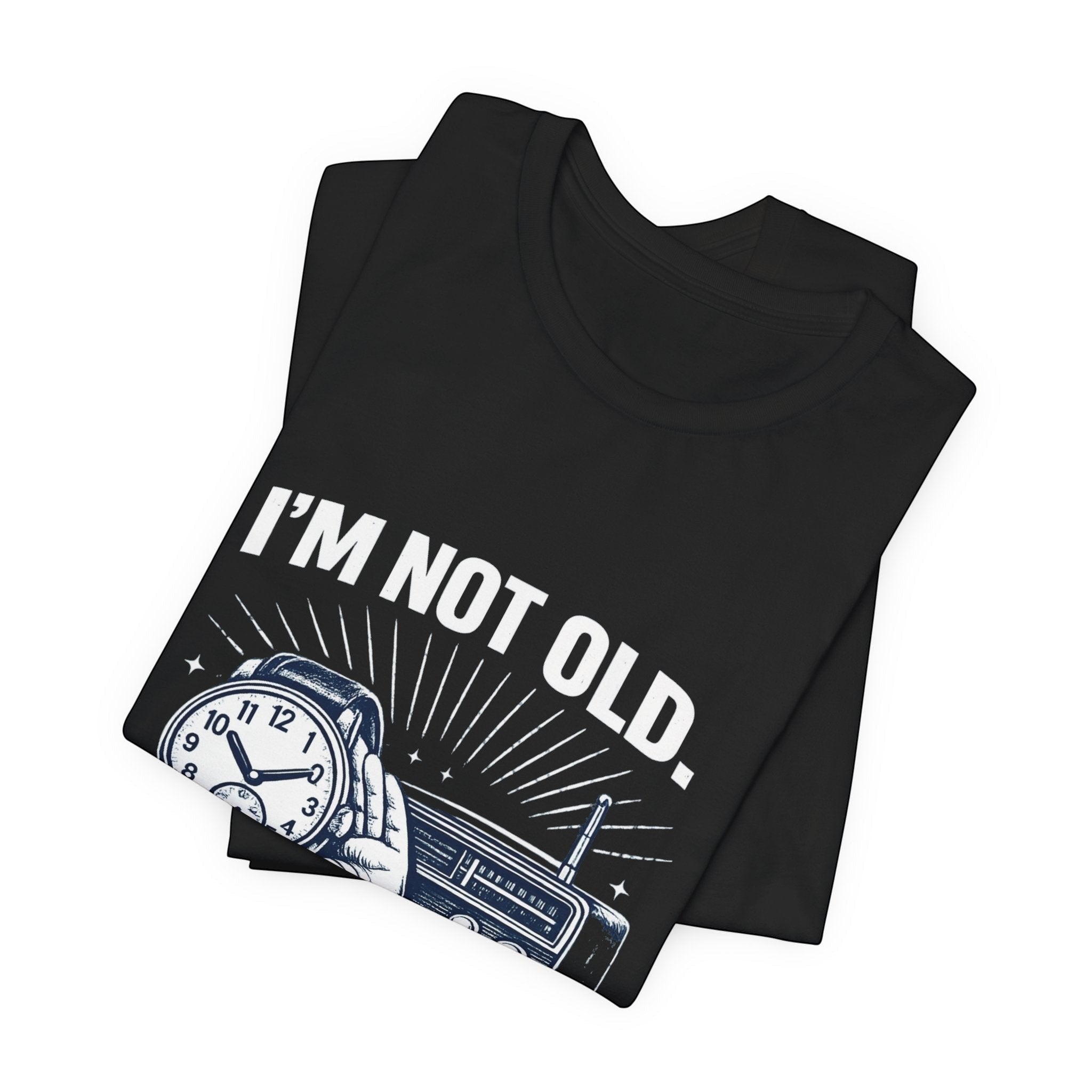 Old Man Snark black cotton t-shirt with