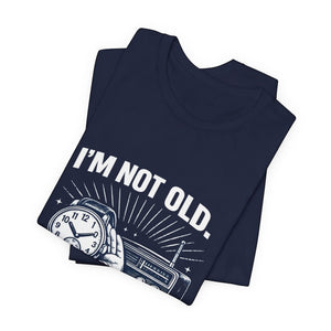 Old Man Snark navy blue cotton t-shirt with