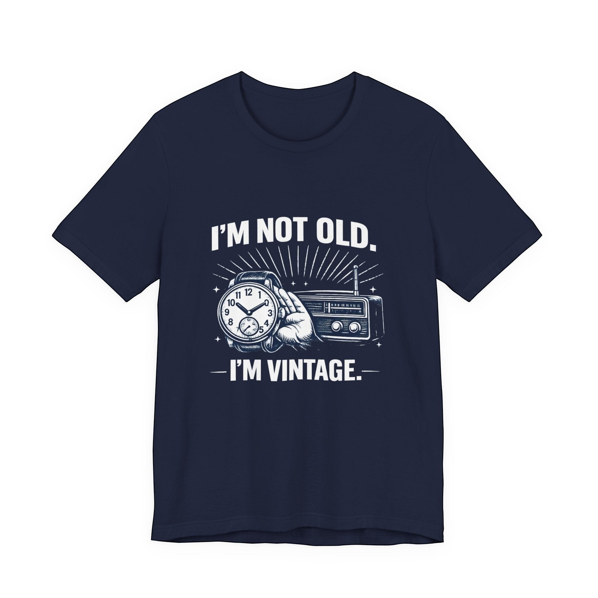 Old Man Snark navy blue cotton t-shirt with