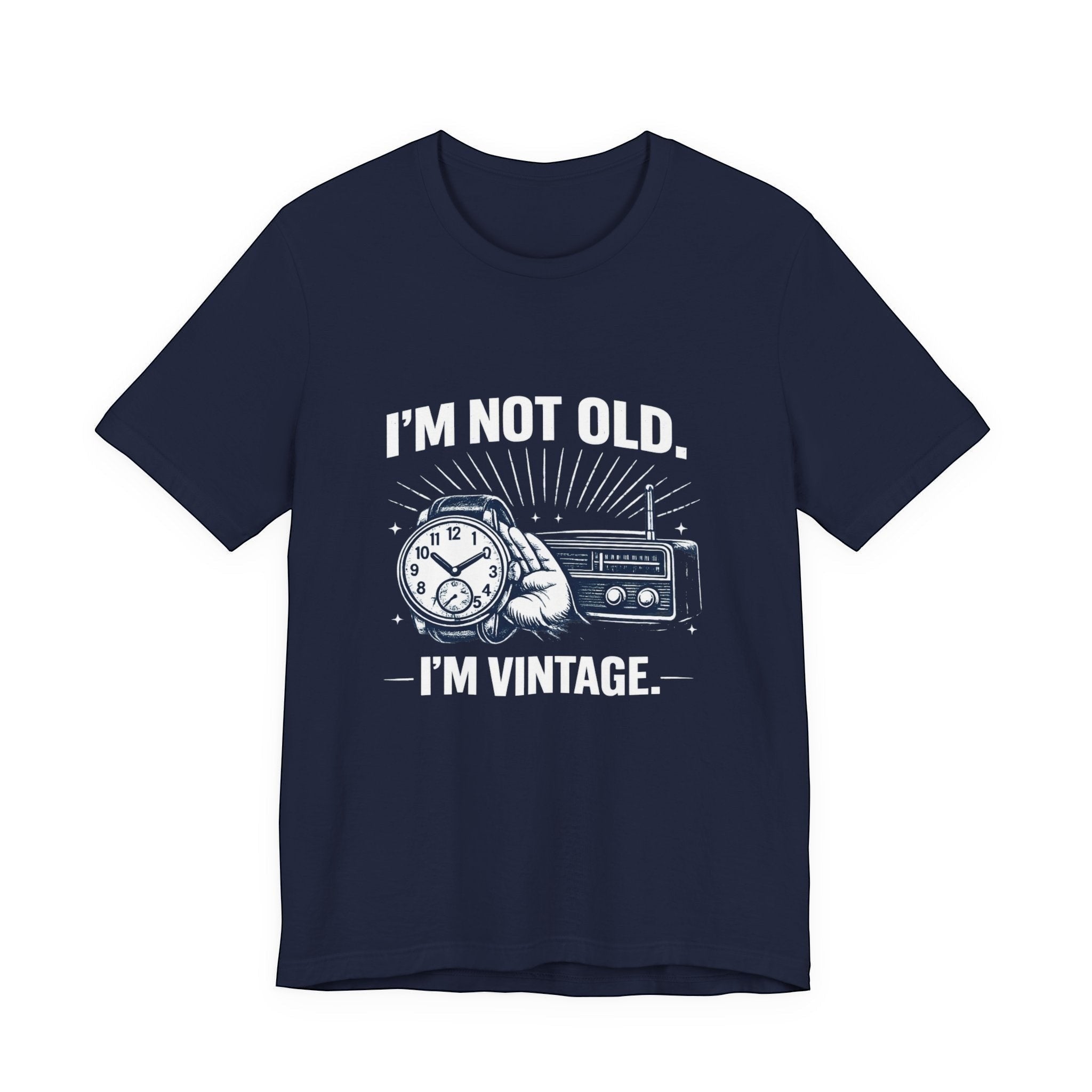 Old Man Snark navy blue cotton t-shirt with