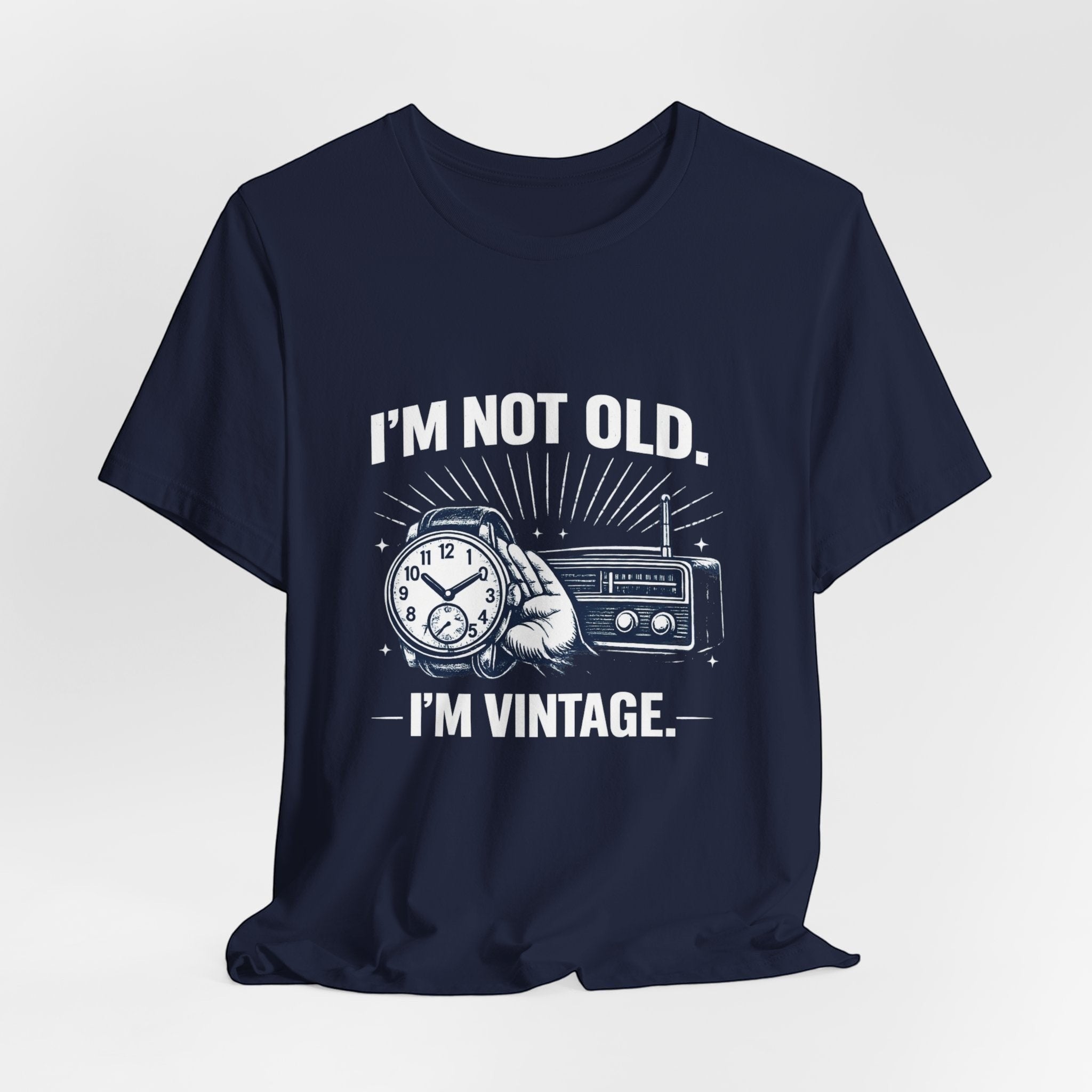 Old Man Snark navy blue cotton t-shirt with